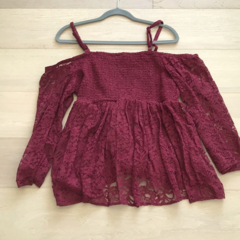 torrid lace off the shoulder blouse